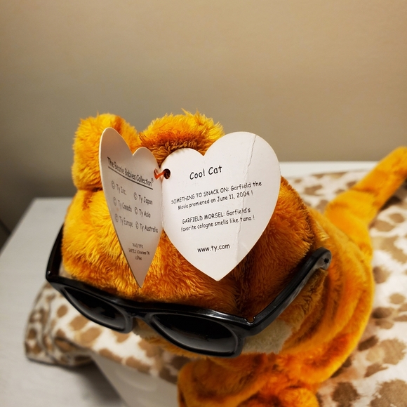 Garfield Movie TY Beanie Baby Cool Cat - Picture 9 of 12